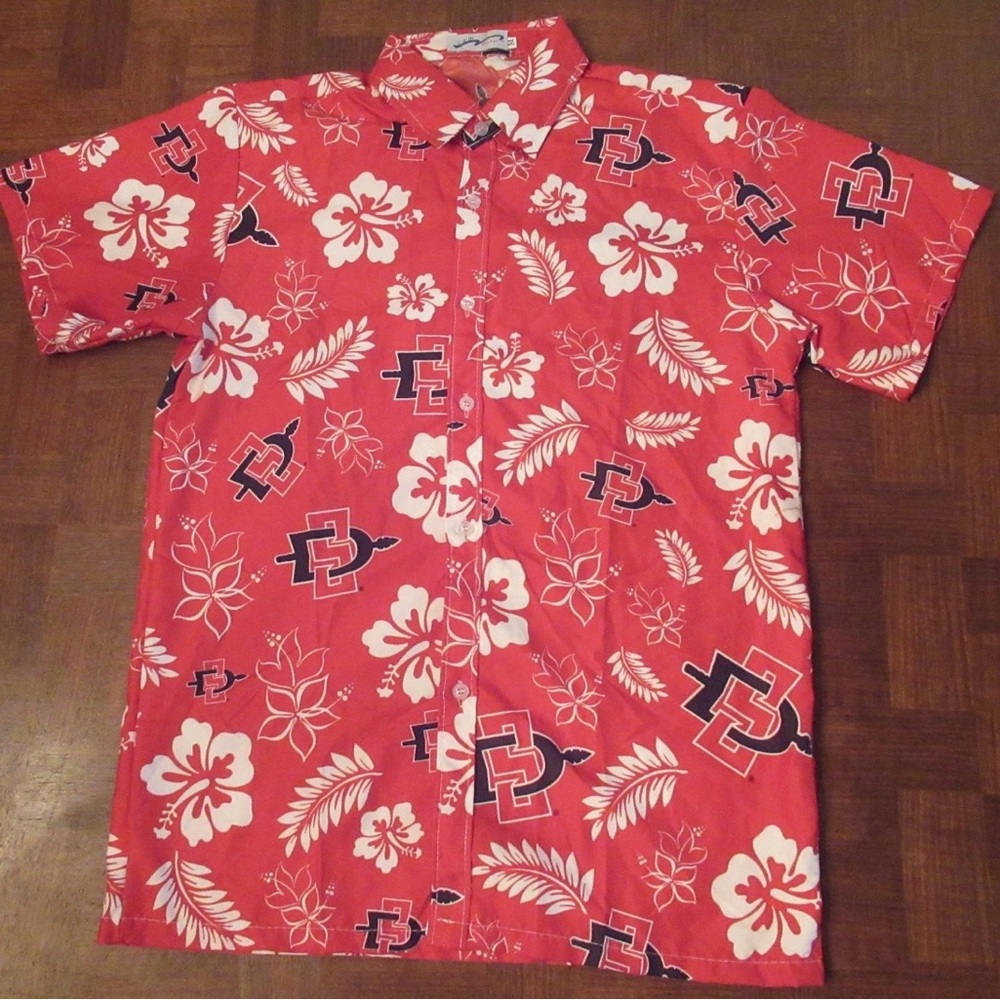 San Diego State University (SDSU) Aztecs button down Hawaiian Shirt